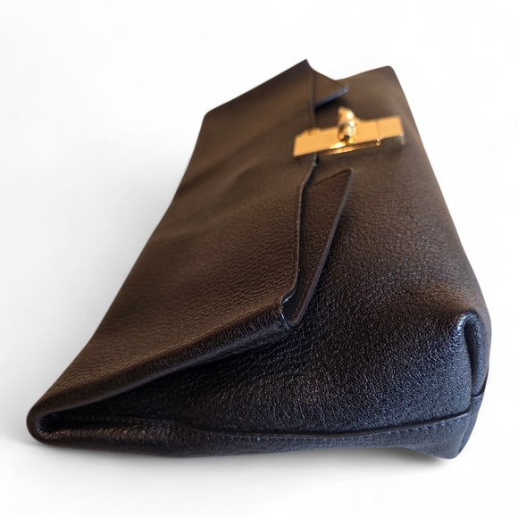 Chloe drew Black Leather Clutch - Picture 4 of 11